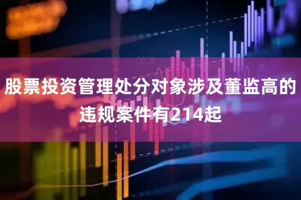 股票投资管理处分对象涉及董监高的违规案件有214起